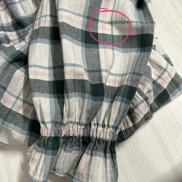 Madewell Lucie Elbow-Sleeve Smocked Mini Dress in Lebaum Plaid Size M - Picture 9 of 16